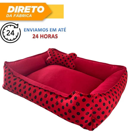 Cama Pet para Cachorro e Gato  confortável com zíper, lavável + almofadinha