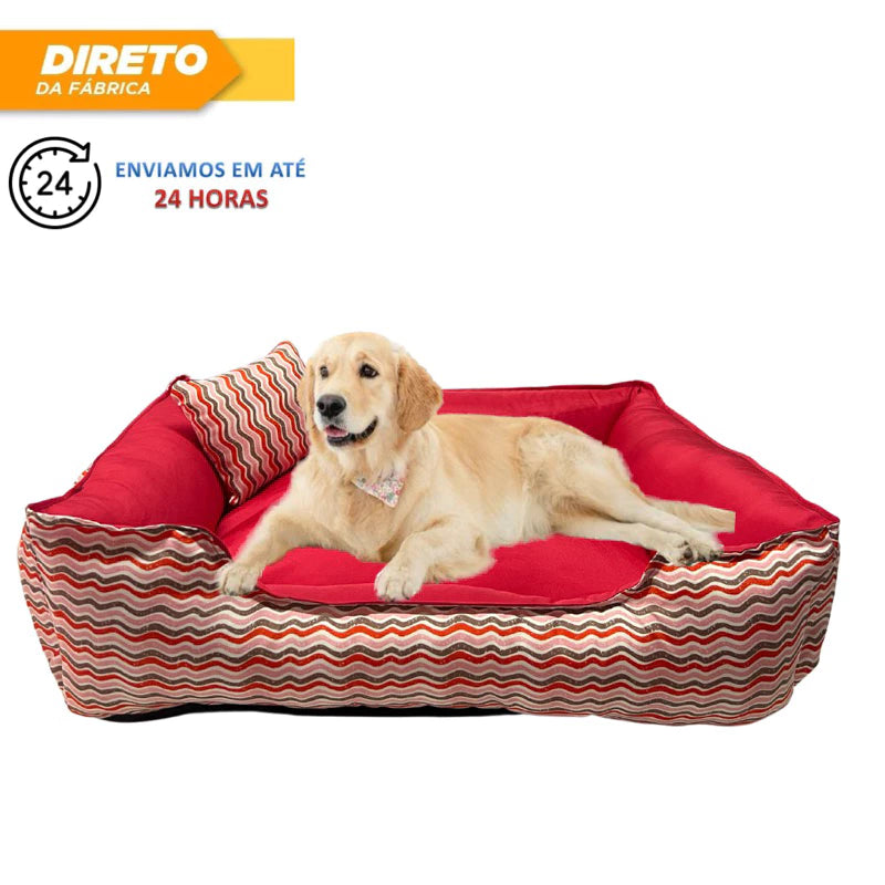 Cama Pet para Cachorro e Gato  confortável com zíper, lavável + almofadinha